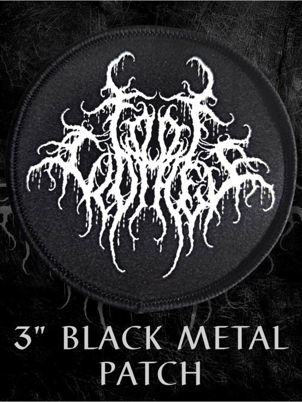 10/$25🦋 NWT Black Metal FootClothes Logo Patch